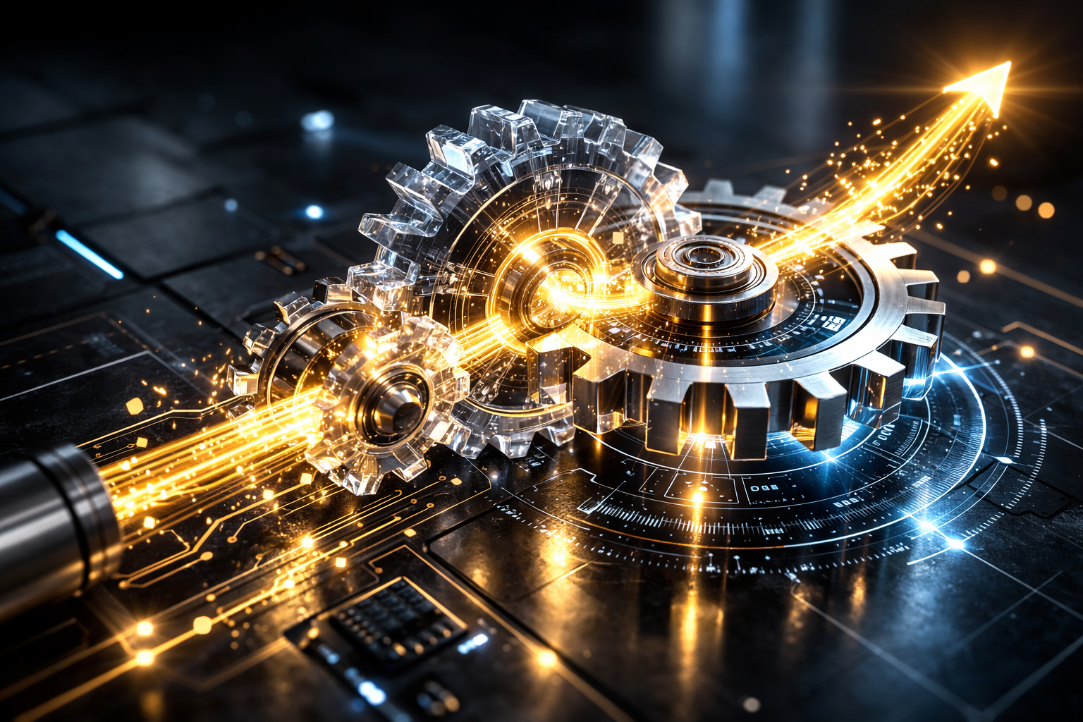 Visualización de un ecosistema digital seguro que protege los activos y la reputación de la empresa a través de procesos automatizados